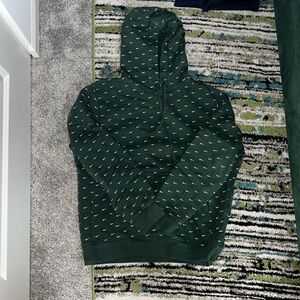 Nike Dark Green Allover Swoosh Hoodie